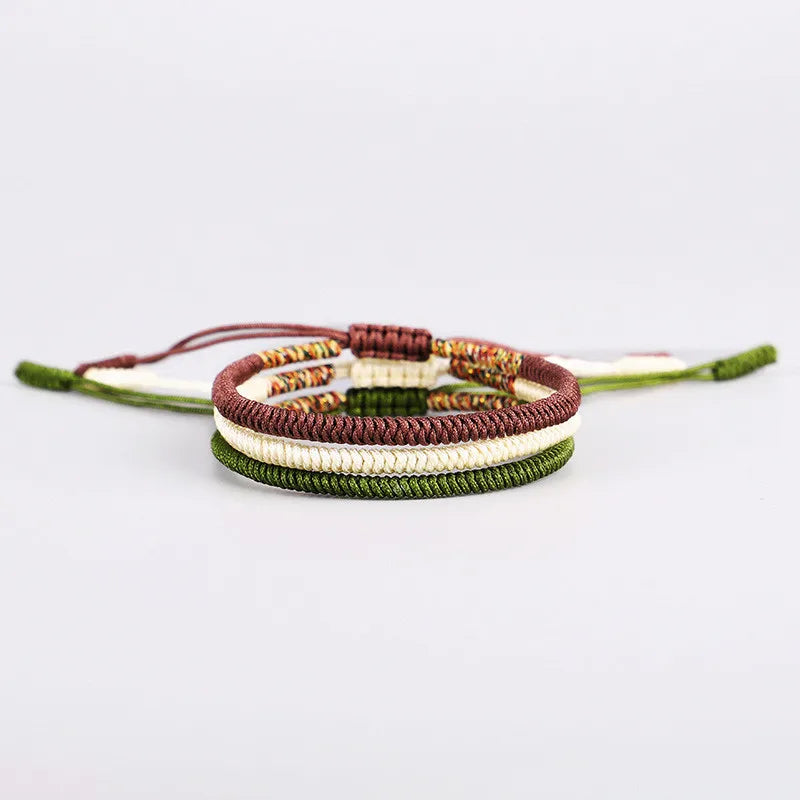 Multicolor Tibetan Knot Rope Bracelet | Handmade Lucky Charm Friendship Bracelet for Women & Men