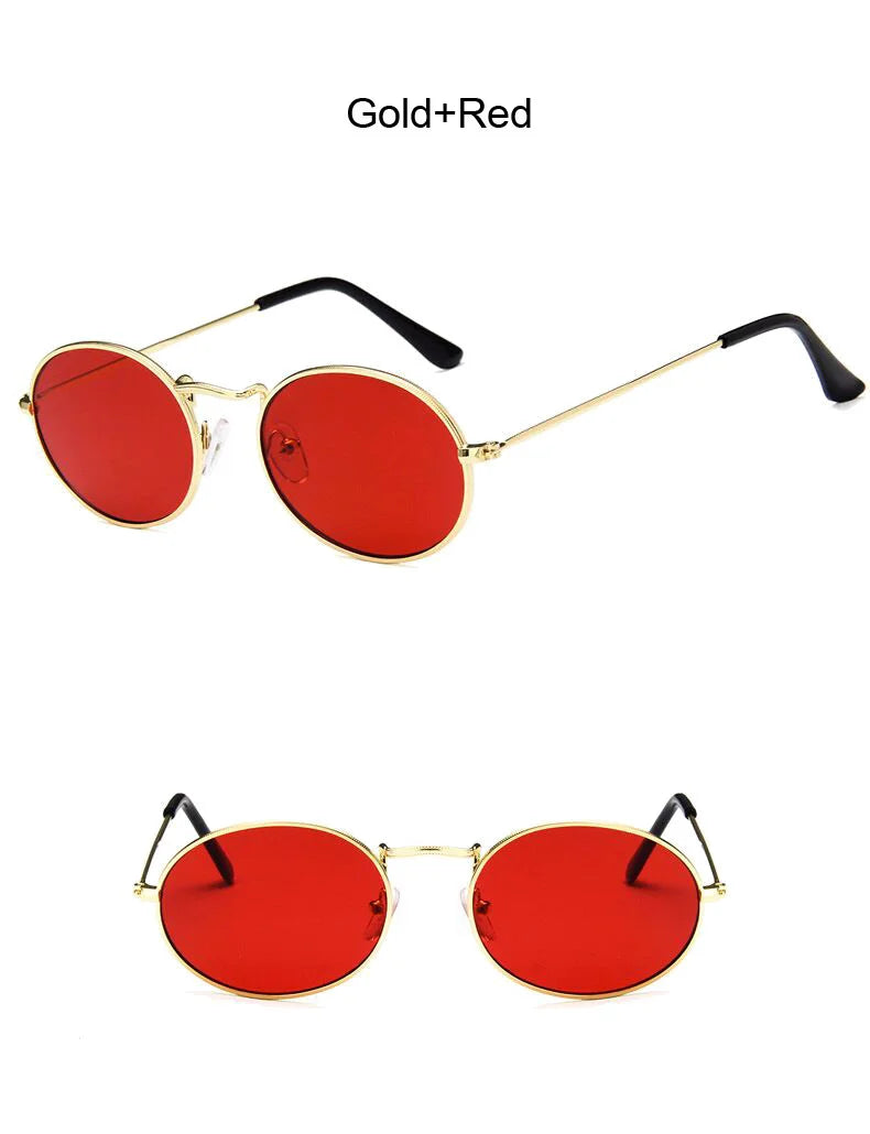 Small Oval Mirror Sunglasses for Women – Pink Luxury Brand Designer Eyewear Shades | Alloy Black Sun Glasses Female UV400