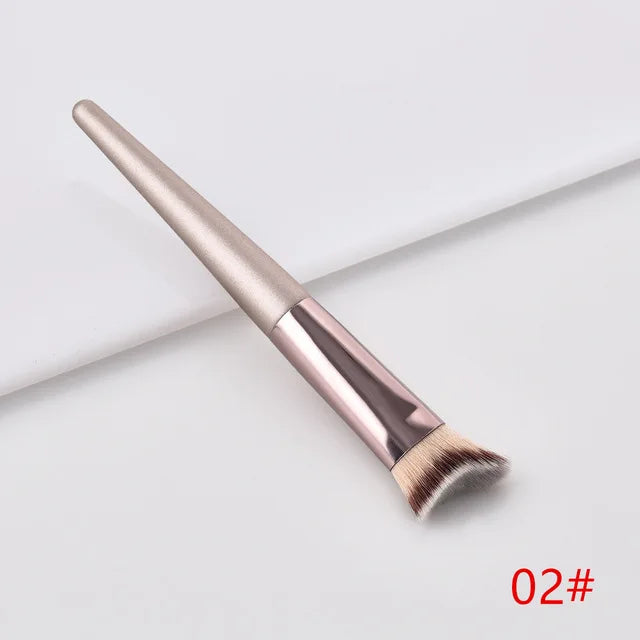 Luxury Champagne Makeup Brushes Set For Foundation PowdLuxury Champagne Makeup Brush Set – Foundation, Powder, Blush, Eyeshadow & Concealer Cosmetic Beauty Toolser Blush Eyeshadow Concealer Make Up Brush Cosmetics Beauty Tools