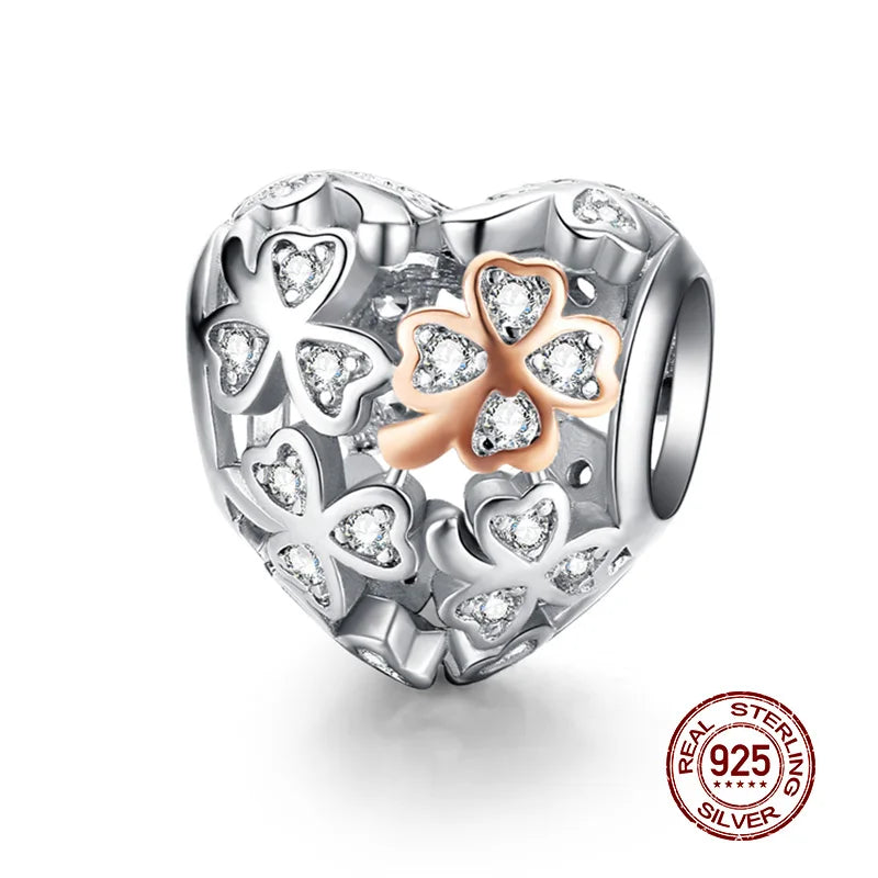 WOSTU 925 Sterling Silver Mixed Charms | Pet, Camera, Bee, Coffee & Ladybug Beads – Fit Original Pandora DIY Bracelet Jewelry