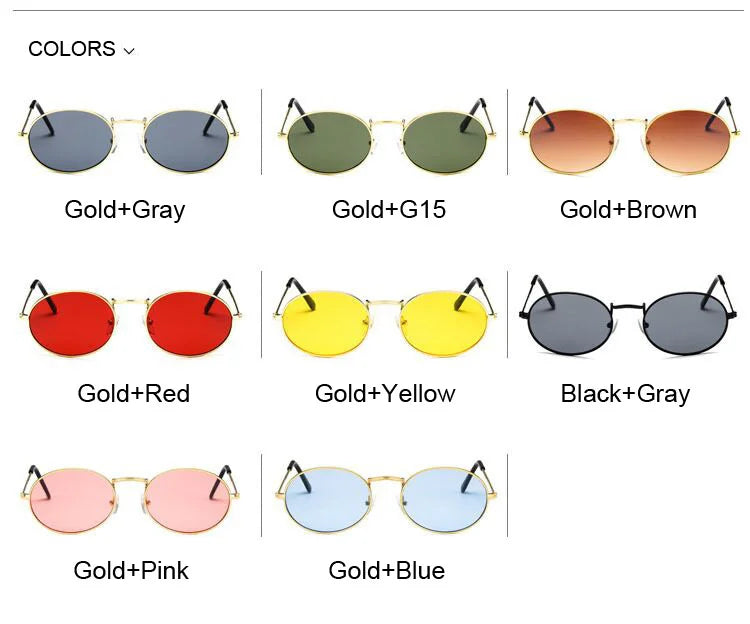 Small Oval Mirror Sunglasses for Women – Pink Luxury Brand Designer Eyewear Shades | Alloy Black Sun Glasses Female UV400