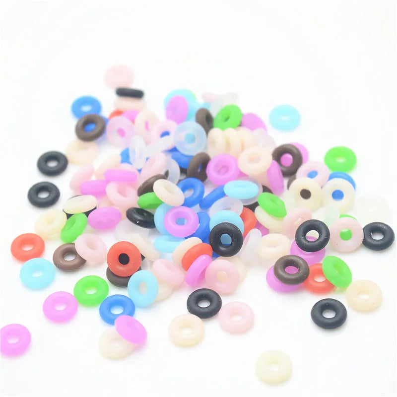 100Pcs Rubber Charms Beads | European DIY Beads Fit Pandora Bracelets & Bangles – Fashion Jewelry JS1031