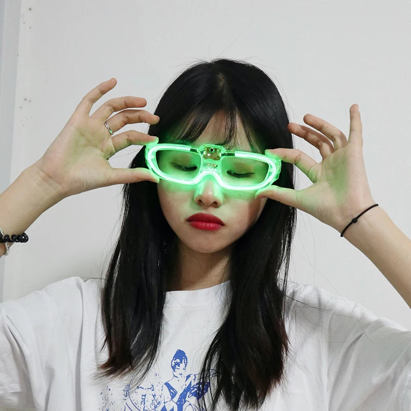Flash Glasses – Party & Carnival Novelty Shutter Shades | Glow in the Dark Neon Flashing Glasses for Birthday & Mardi Gras