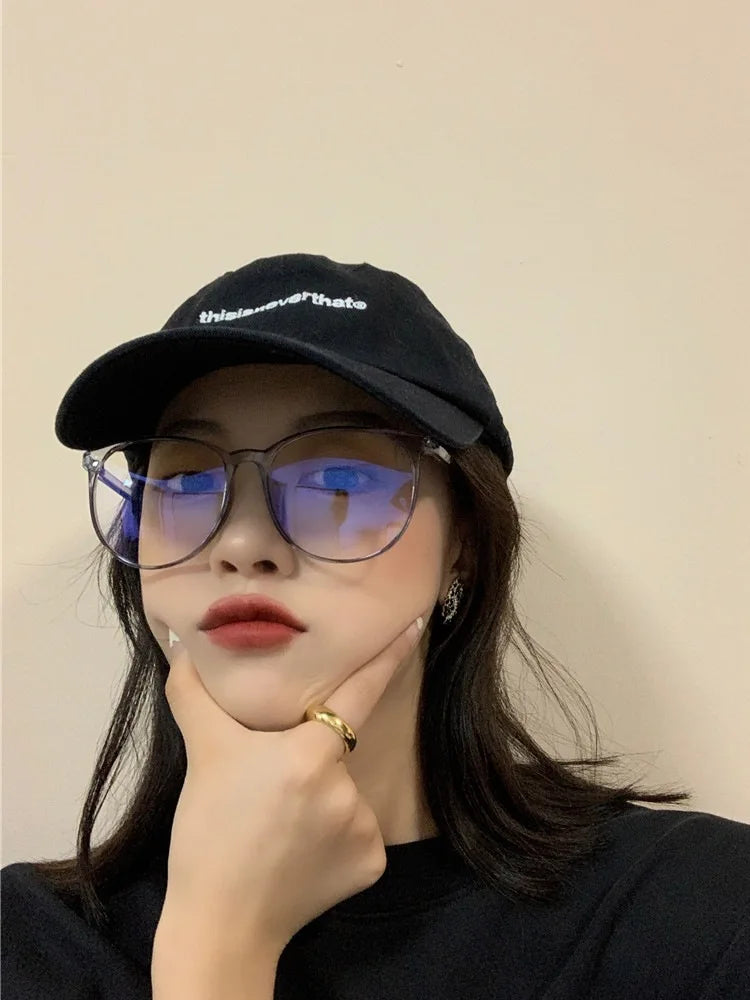 Transparent Computer Glasses Frame – Unisex Anti Blue Light Round Eyewear | Optical Spectacle Eyeglasses for Men & Women