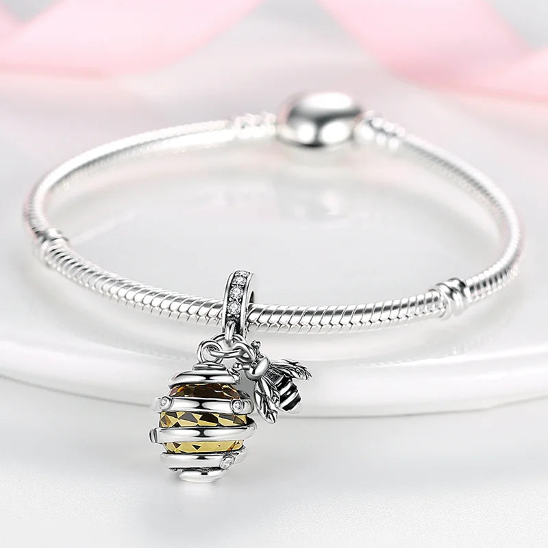 925 Sterling Silver Bee Series Charms | Fit Original Pandora Bracelet – DIY Women’s Jewelry Beads Hot Sale