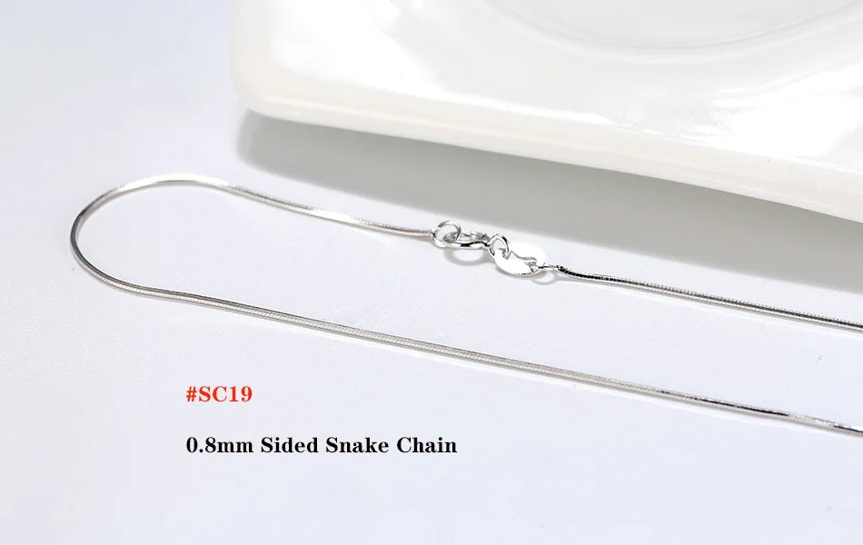 Rinntin 925 Sterling Silver Italian Handmade Chopin Chain Necklace | Simple 1.2mm Women’s Fashion Jewelry SC53