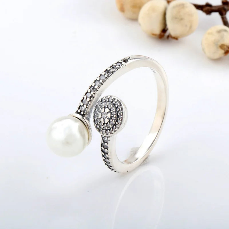 925 Sterling Silver Luminous Glow Adjustable Ring | Pandora Style Women’s Fine Jewelry Gift