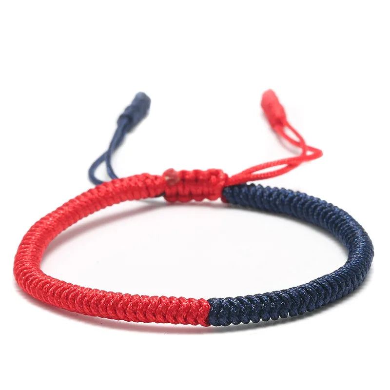 Multicolor Tibetan Knot Rope Bracelet | Handmade Lucky Charm Friendship Bracelet for Women & Men