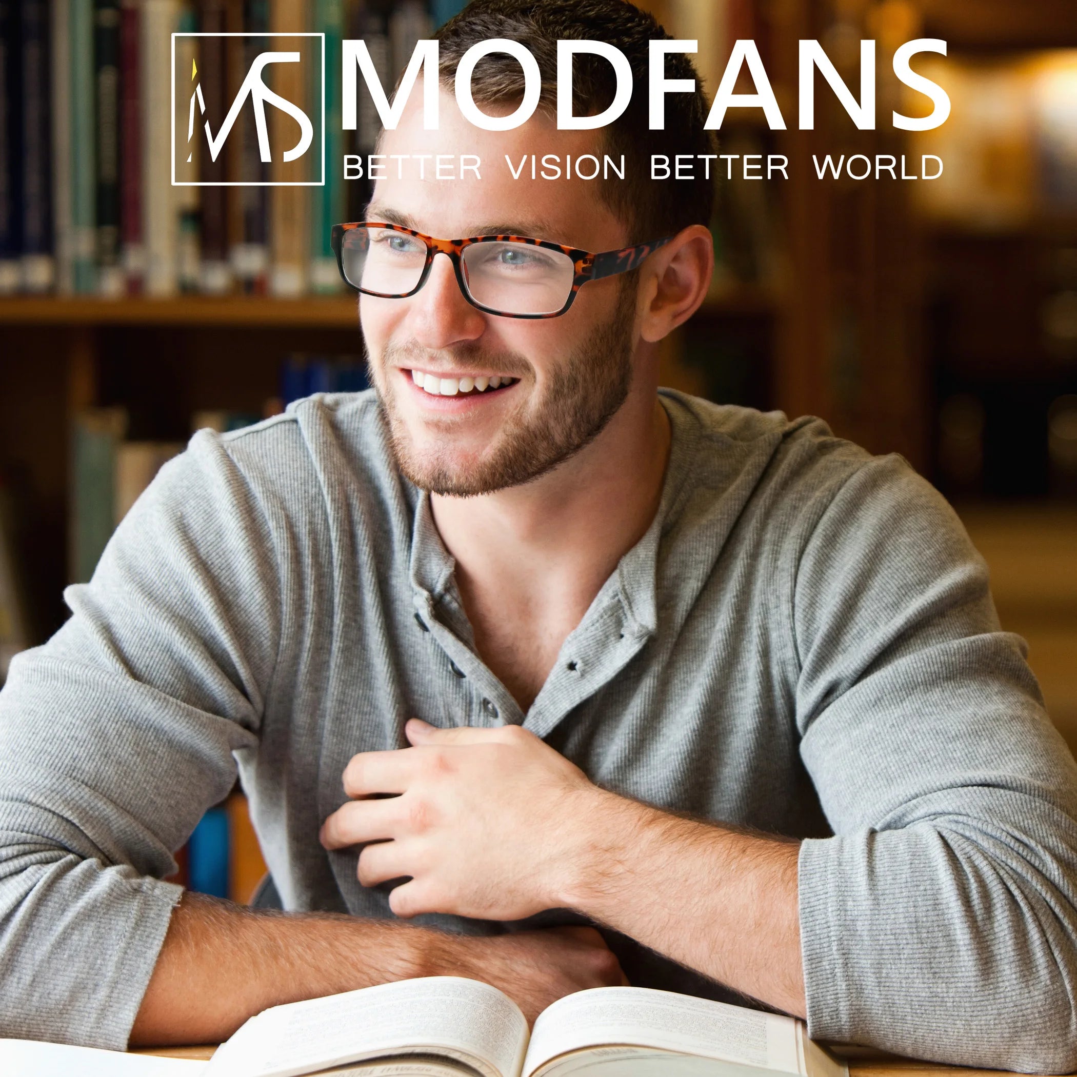 MODFANS 3 Pack Reading Glasses for Men – Vintage Square Frame Eyeglasses with Spring Hinges | High Quality & Great Value