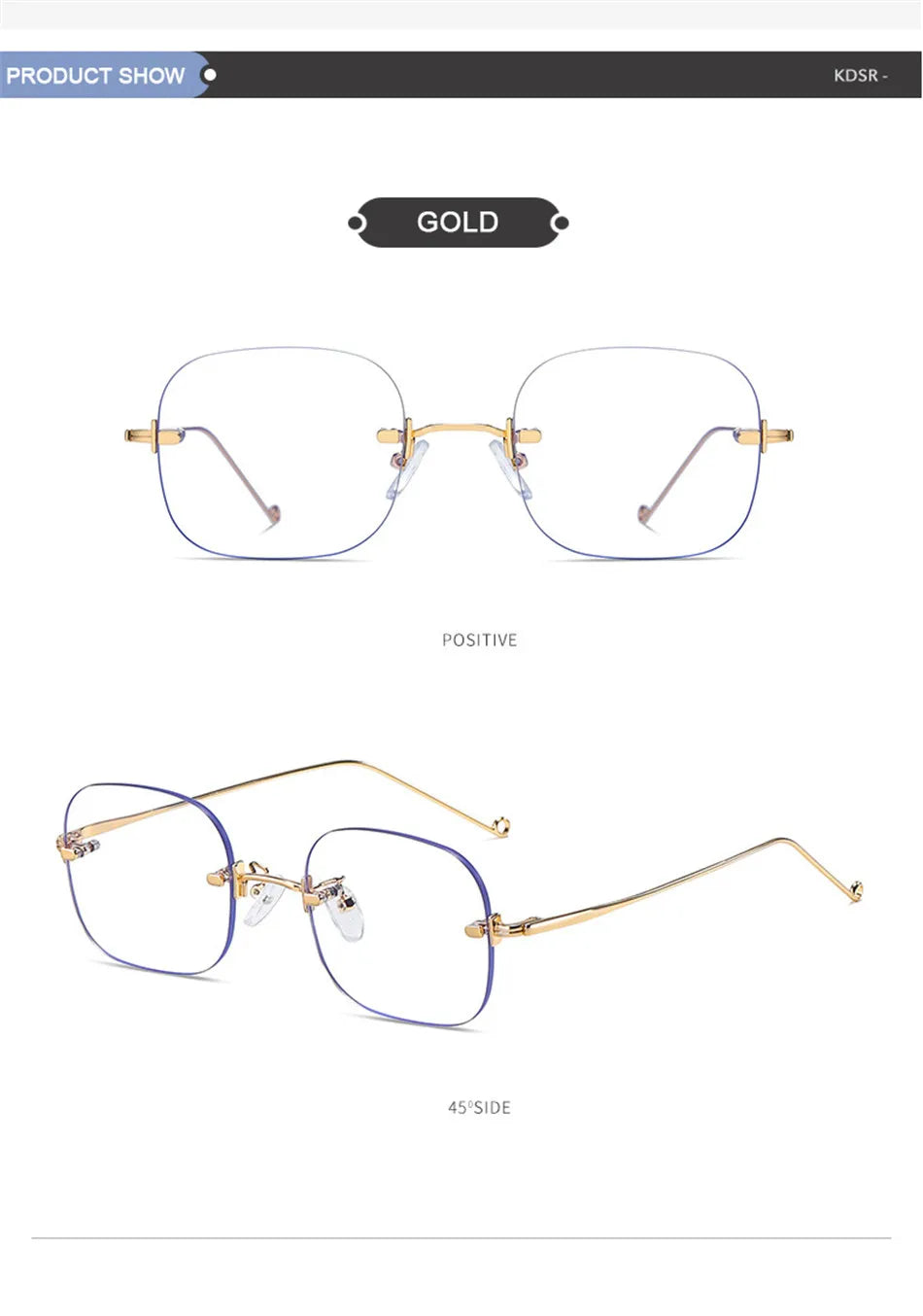 Rimless Square Reading Glasses – Blue Light Blocking Computer Eyeglasses | Fashion Reader for Women & Men +1.0 to +3.5