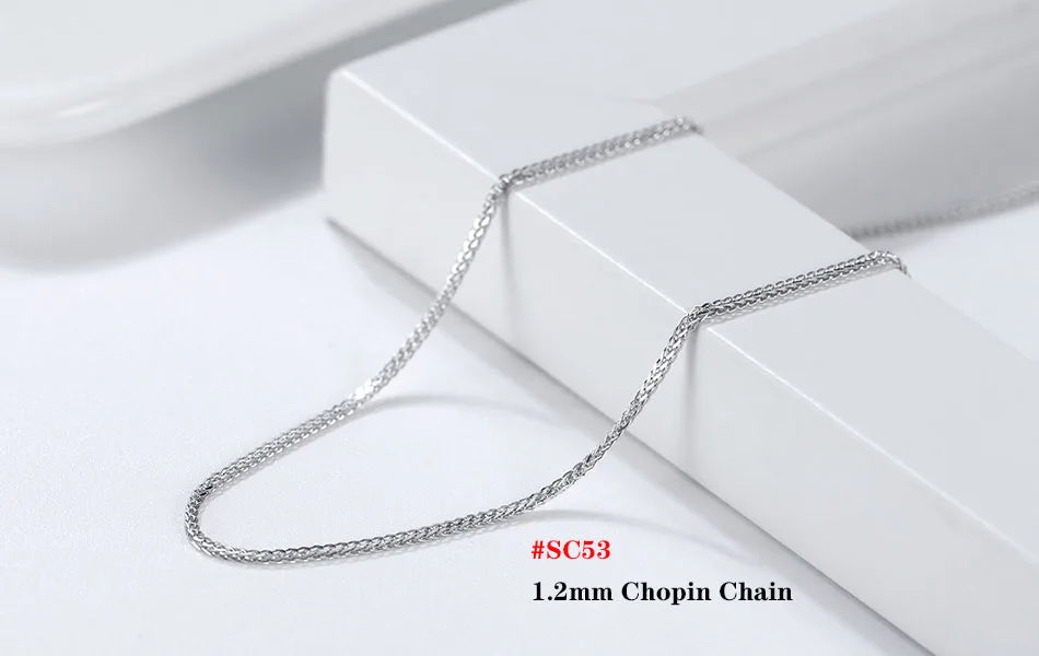 Rinntin 925 Sterling Silver Italian Handmade Chopin Chain Necklace | Simple 1.2mm Women’s Fashion Jewelry SC53