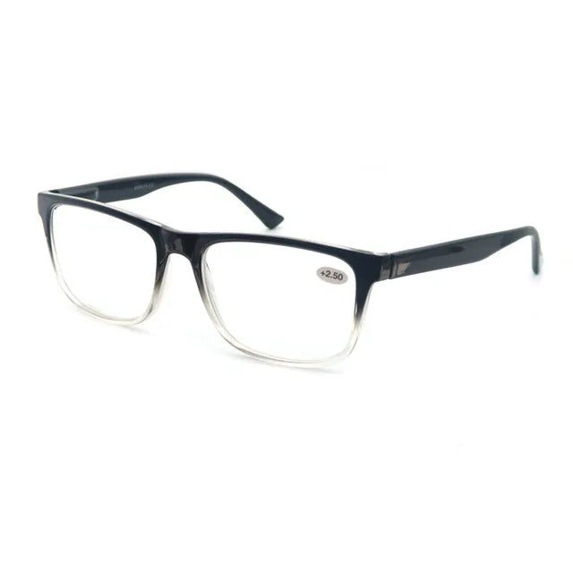 MODFANS Oversize Reading Glasses for Men – Rectangle Classic Frame Readers with Spring Hinge | Lightweight Eyewear MSR213