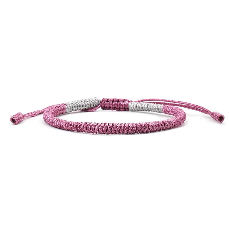 Multicolor Tibetan Knot Rope Bracelet | Handmade Lucky Charm Friendship Bracelet for Women & Men