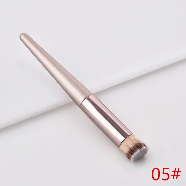 Luxury Champagne Makeup Brushes Set For Foundation PowdLuxury Champagne Makeup Brush Set – Foundation, Powder, Blush, Eyeshadow & Concealer Cosmetic Beauty Toolser Blush Eyeshadow Concealer Make Up Brush Cosmetics Beauty Tools