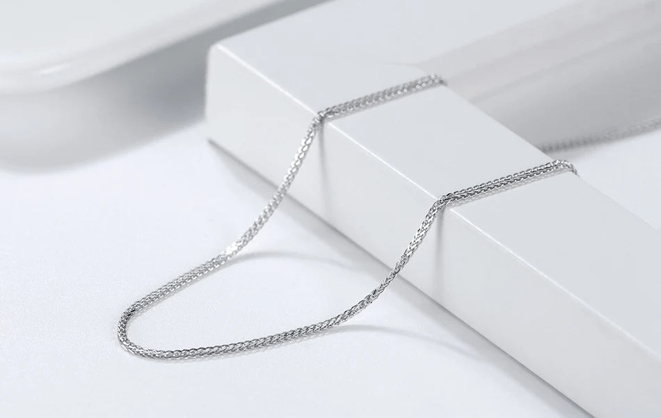 ORSA JEWELS Italian Handmade 1.2mm Chopin Chain Necklace – Solid 925 Sterling Silver Unisex Pendant Neck Chain Jewelry SC53
