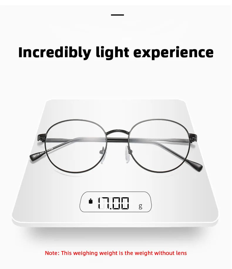 Unisex Metal Round Frame Blue Light Blocking Glasses – Stylish Anti-Blue Light Eyewear for Men & Women