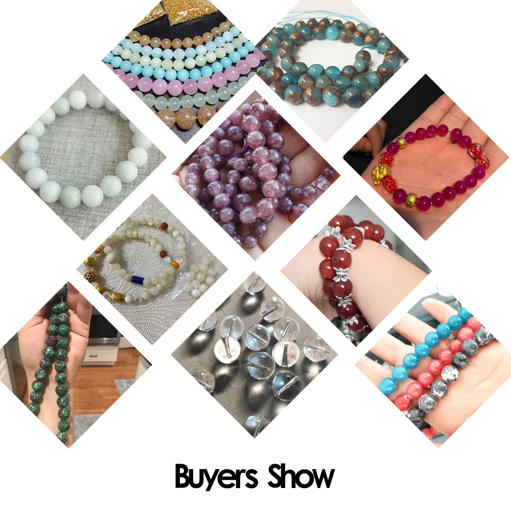 Natural Stone Beads 4 6 8 10mm Tiger Eye Lava Amazonite Turquoise Agate Jasper Beads for DIY Jewelry Making