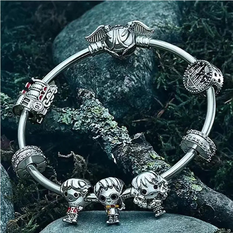 Harry Potter 925 Sterling Silver Charm Beads | Fit Pandora Bracelet | Women’s Fashion Gift