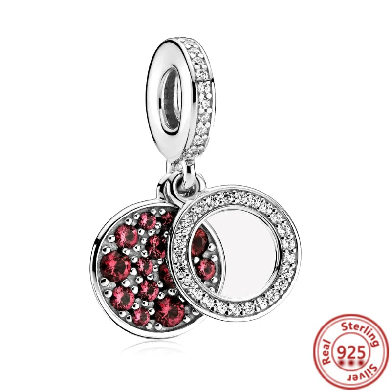 925 Sterling Silver Heart-Shaped Moon Rose Beads Charm | Classic Random Blind Bag | Affordable DIY Bracelet Jewelry Gift