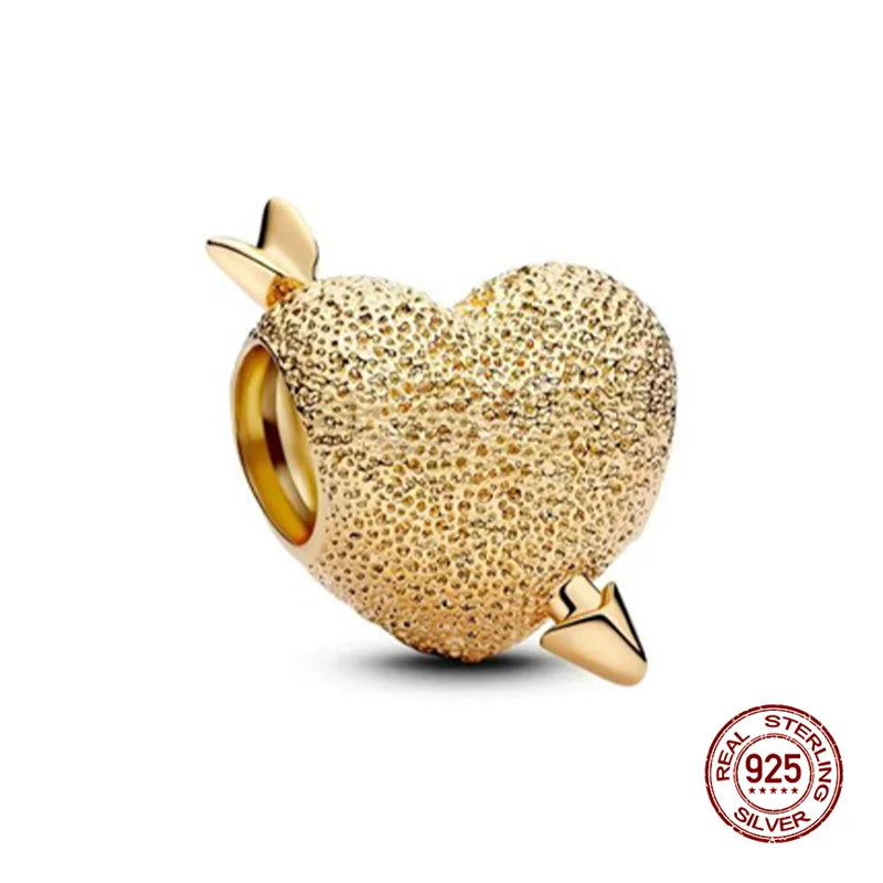 Original 925 Silver Colorful Heart Charm Beads | Fit 3mm Bracelets & Necklaces, Women’s DIY Fine Jewelry Gift