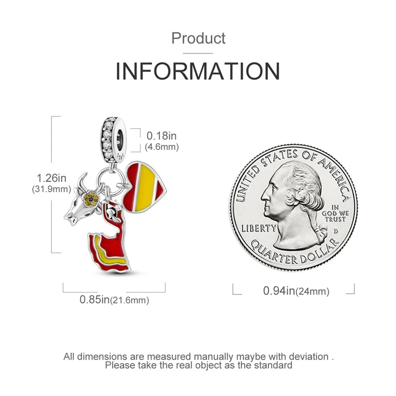 925 Sterling Silver Golden Zircon Saturn Flower Butterfly Charm Bead Fit 3MM Original Bracelet Women DIY Jewelry