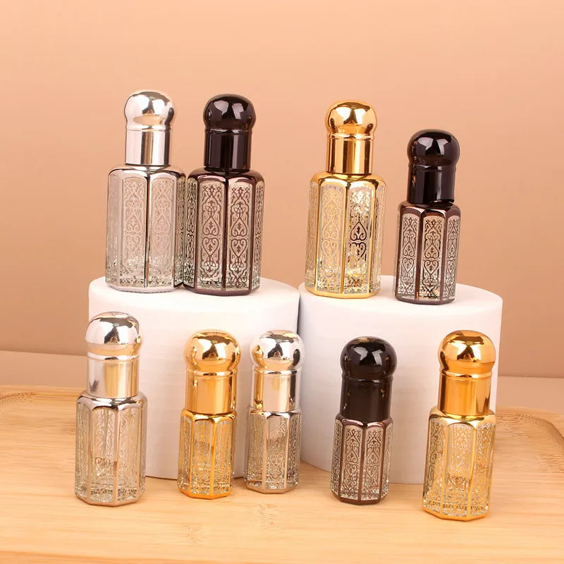 3ML/6ML/12ML Laser Coated Crystal Essential Oil & Perfume Rollerball Bottle – Spiral Sealed Dropper Dispenser