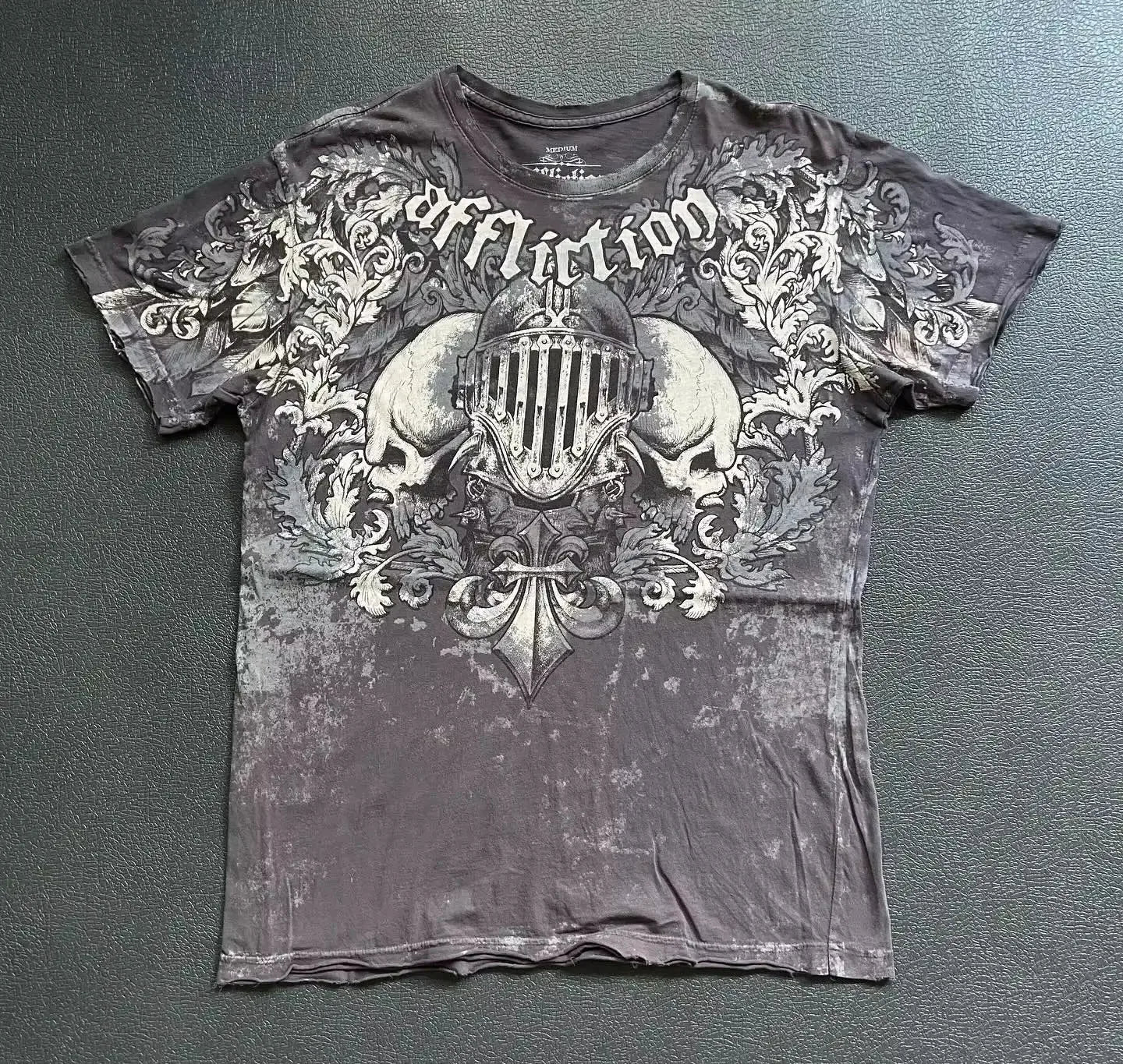 Vintage Avirex Black Short Sleeve T-Shirt | Rhinestone Double-Sided Print Retro Streetwear Top