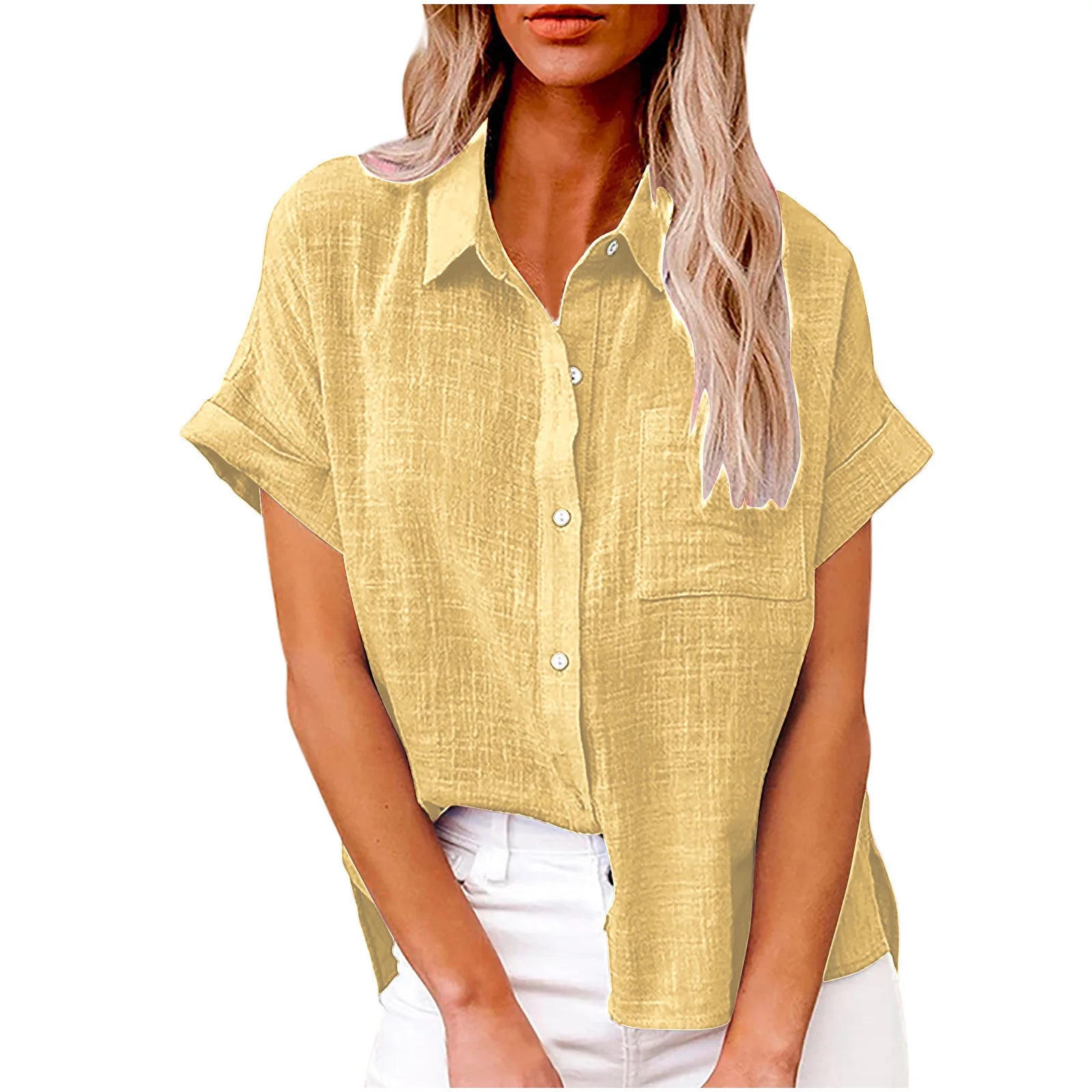 Women’s Cotton Linen T-Shirt | Summer Loose Fit Top | Casual Streetwear Blouse for Ladies
