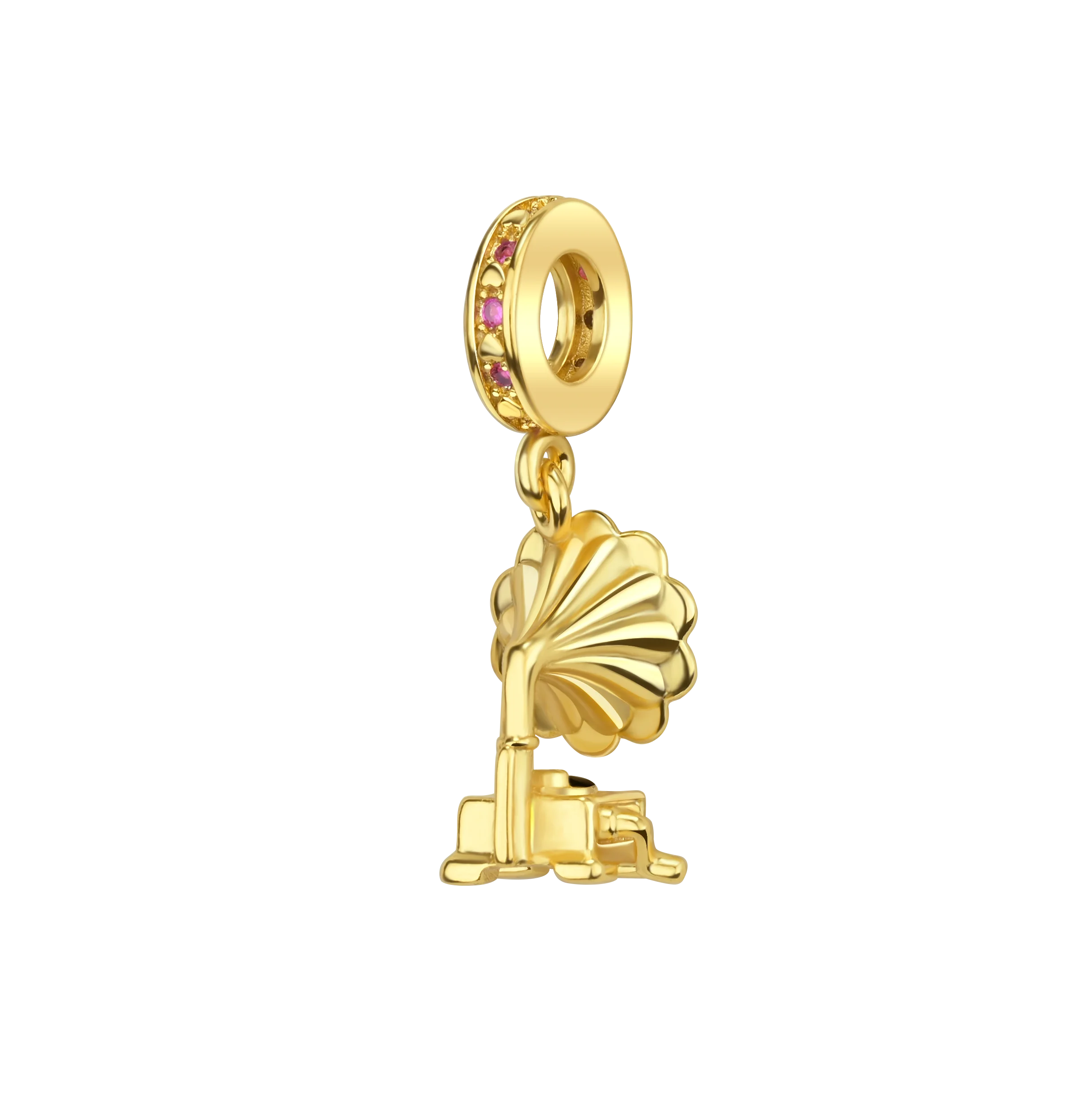 Gold Series Sun & Leopard Charm Beads – Original 925 Sterling Silver Inlaid Zircon DIY Pendants for Bracelet Jewelry Gifts