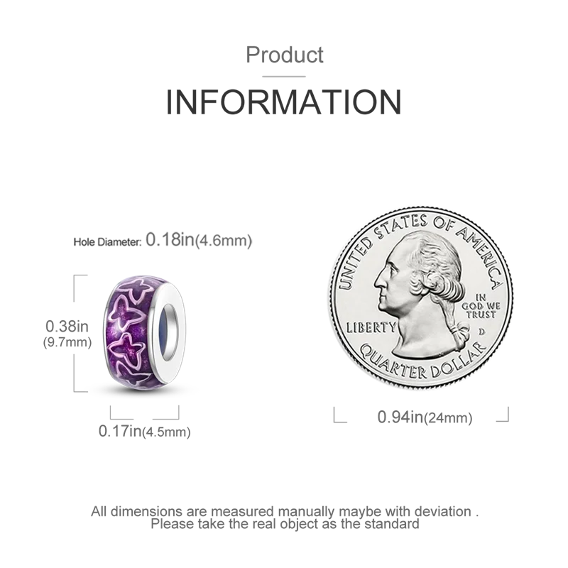 100% 925 Sterling Silver Dinosaur Frog Butterfly Charms Beads | Fit 4mm Bracelets DIY Anniversary Jewelry