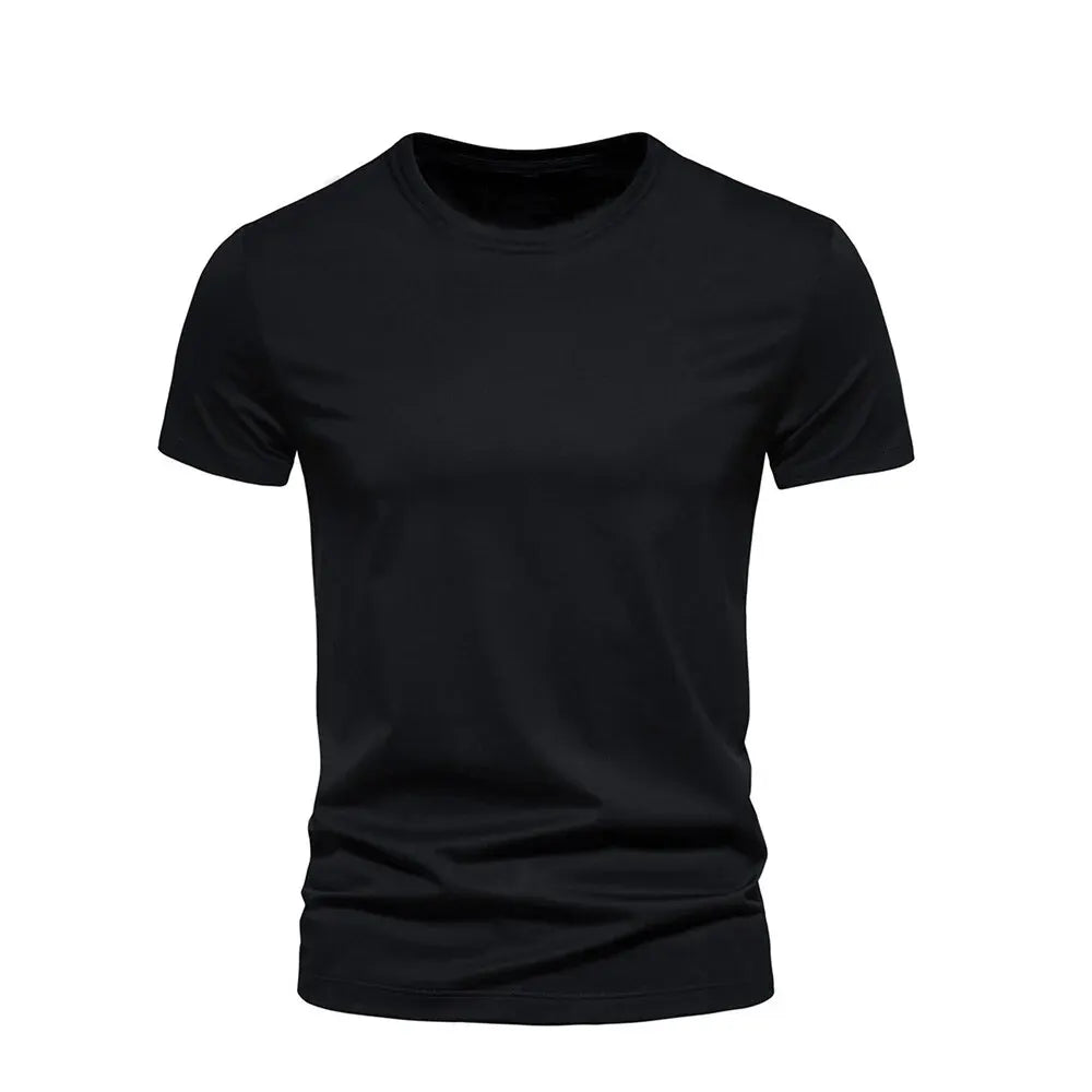 Men’s Solid Color Quick-Dry T-Shirt | Black Casual Gym & Running Fitness Tee
