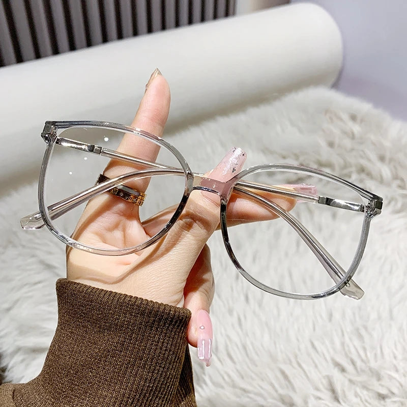 Fashionable Alloy Reading Glasses – Anti Blue Light Presbyopia Glasses for Men & Women | Square Large Frame Eyewear