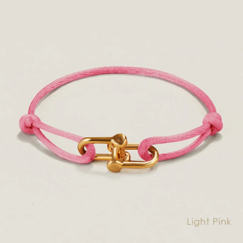 MOONLIGHT Adjustable U-Shape Silk Rope Bracelet | Classic Women’s Charm Bracelet High Quality Jewelry Gift