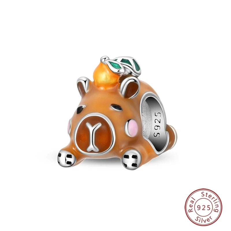 925 Sterling Silver Animal & Love Charms | Cat, Elephant, Bear, Swan & Easter Egg Beads Fit Original 3mm Bracelets DIY Jewelry