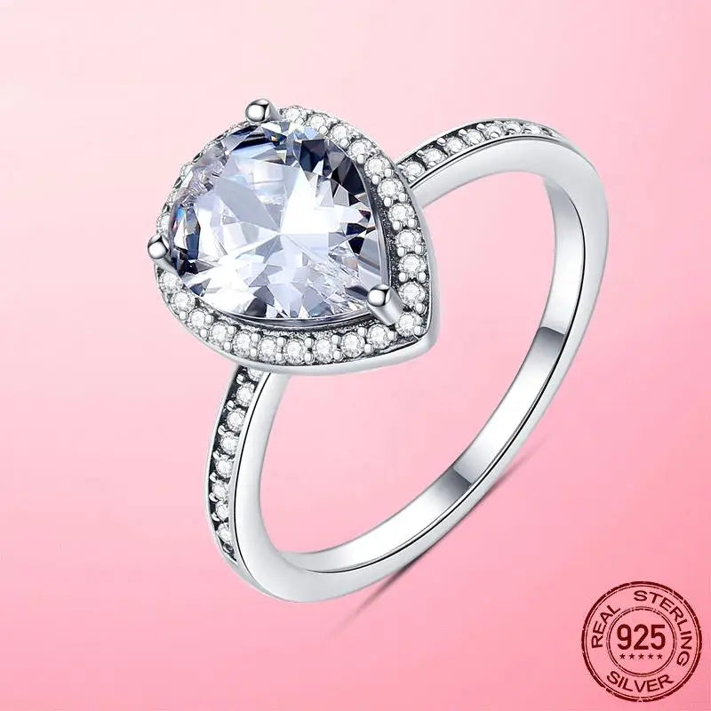 925 Silver Sparkling & Polished Lines Ring for Women | 2025 New Finger Ring | Wedding Engagement Jewelry Gift Anel