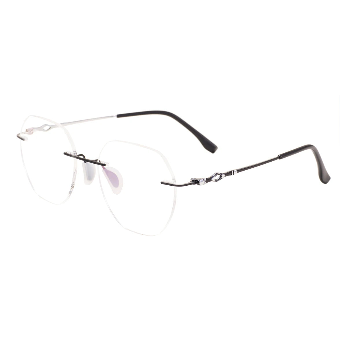 Hexagon Rimless Glasses Women & Men | Lightweight Geometric Optical Eyewear
