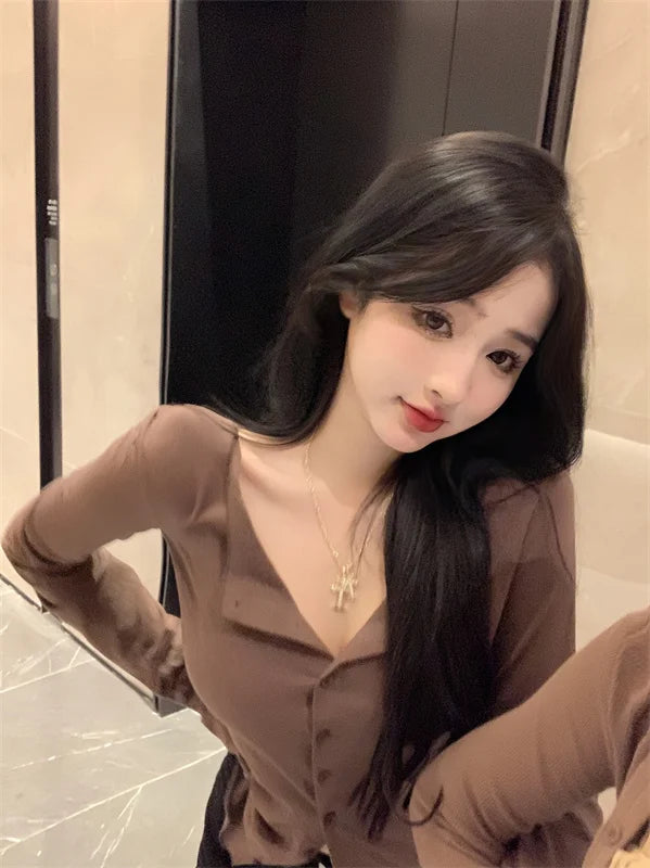 Women's Slimming Long Sleeve Cardigan | Korean Style Open Front Coat | Autumn Fashion Casual Outerwear