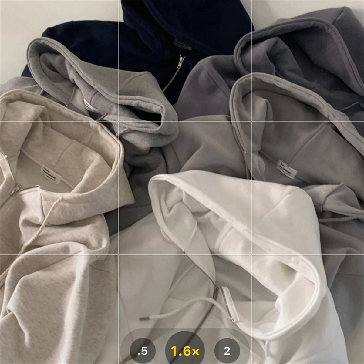 Women's Oversized Zip Up Hoodie | Retro Solid Color Sweatshirt | Autumn Harajuku Loose Short Jacket