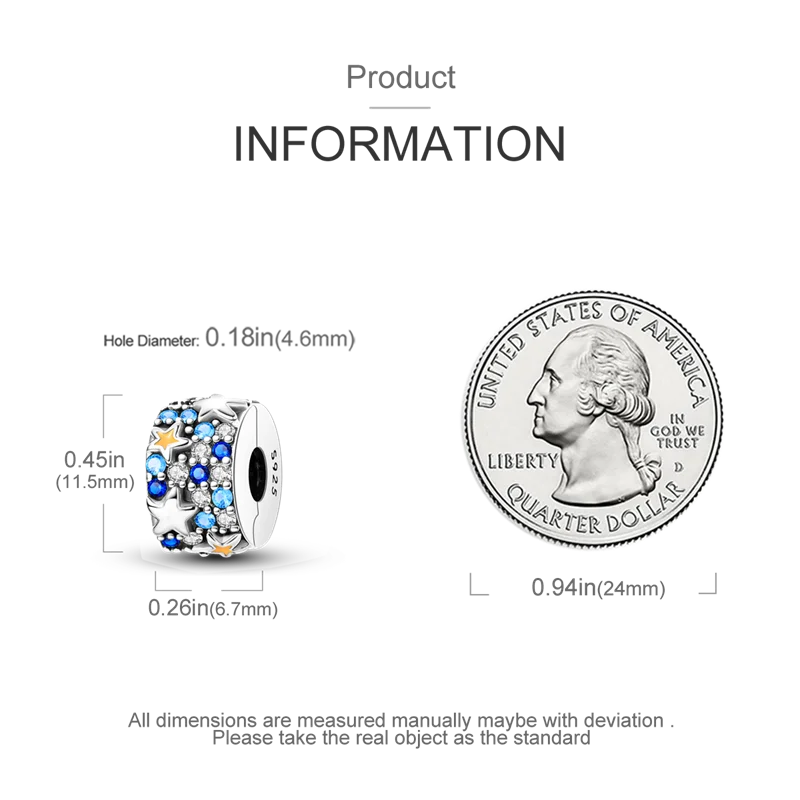 925 Sterling Silver CZ Pave Daisy Clip Charm & Safety Chain – Fits Original Pandora Bracelet, Women’s Silver Stopper Beads Jewelry