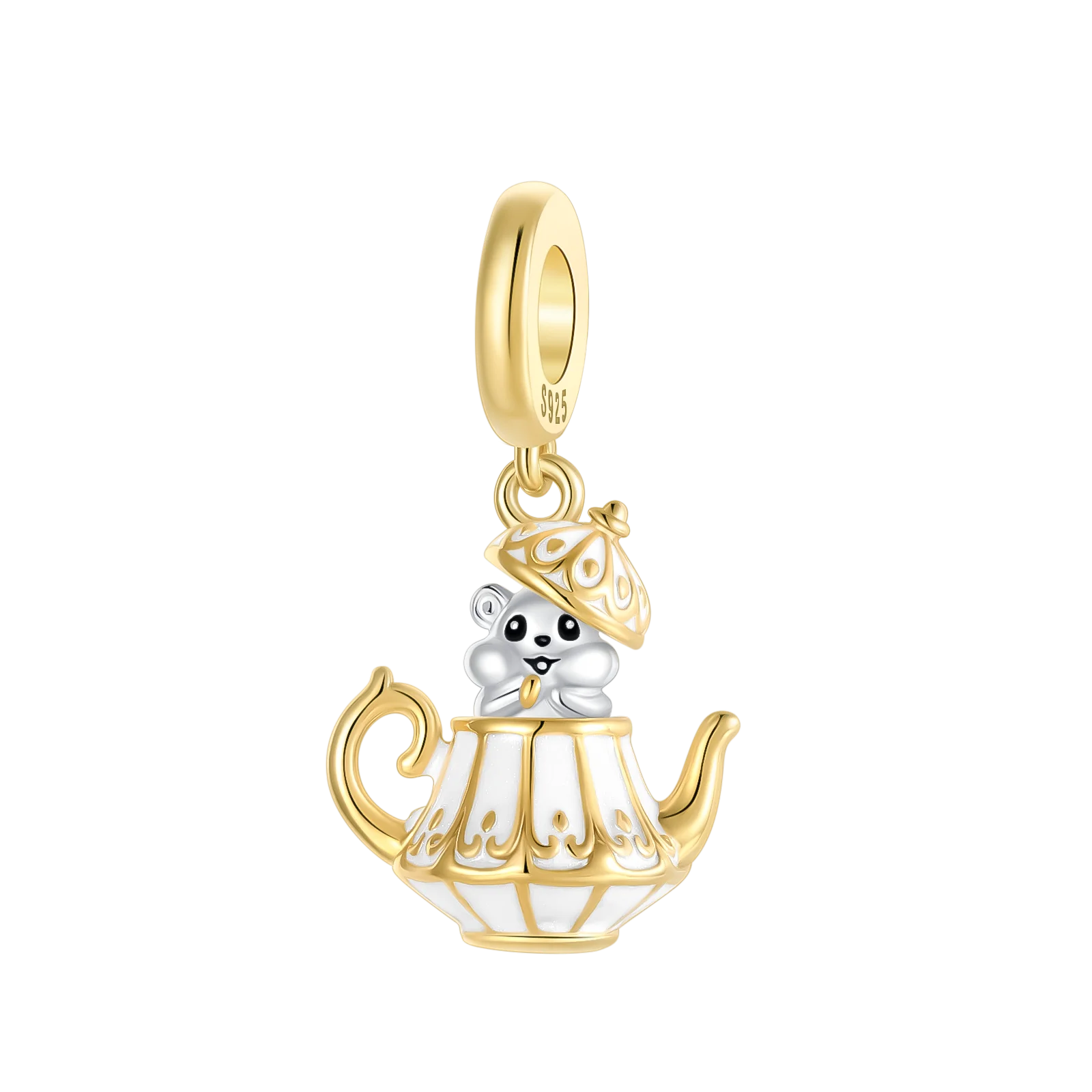 Gold Series Sun & Leopard Charm Beads – Original 925 Sterling Silver Inlaid Zircon DIY Pendants for Bracelet Jewelry Gifts