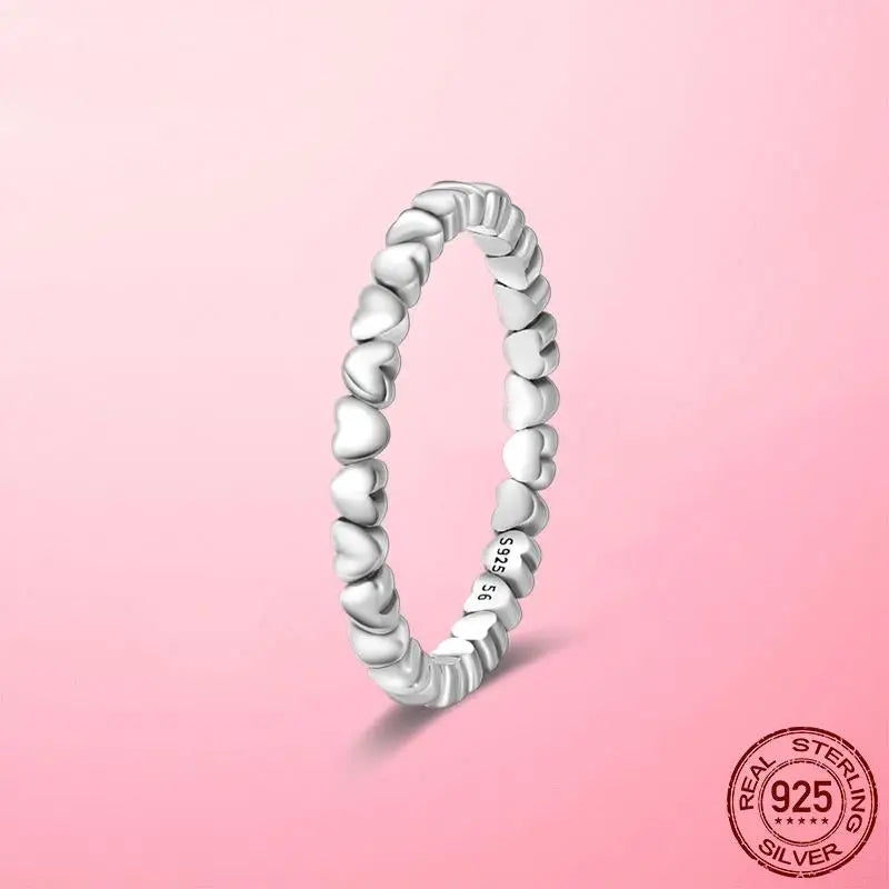 925 Silver Sparkling & Polished Lines Ring for Women | 2025 New Finger Ring | Wedding Engagement Jewelry Gift Anel