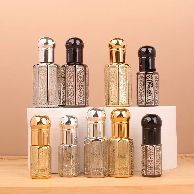 3ML/6ML/12ML Laser Coated Crystal Essential Oil & Perfume Rollerball Bottle – Spiral Sealed Dropper Dispenser