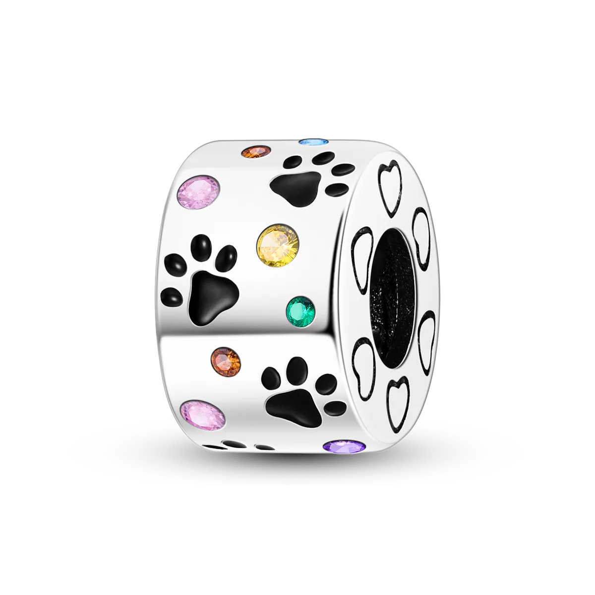 925 Sterling Silver Cute Cat Charm Beads | Paw Print Pendant for Original DIY Bracelets & Women’s Jewelry Gift