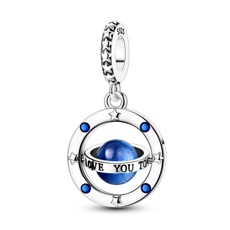 925 Sterling Silver Colorful CZ Zircon Dangle Charm | 2025 New Fashion Bead | Fits Pandora Bracelet | DIY Jewelry Gift