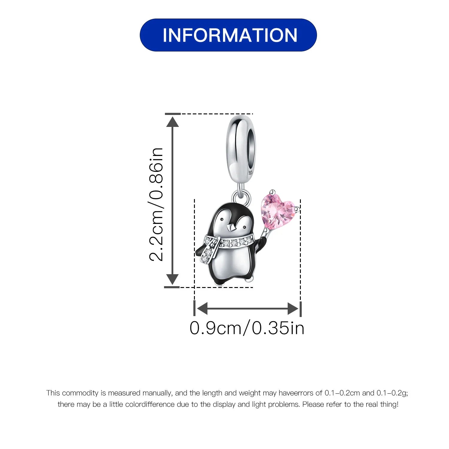 925 Sterling Silver Cute Panda & Penguin Charm Bead | Fun Animal Pendant for Women DIY Bracelet Jewelry Gift