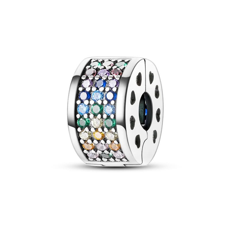 Silver Clasp 925 Sterling Silver Round Daisy Charm Beads | Safety Chain Pendant for Original Bracelets Jewelry