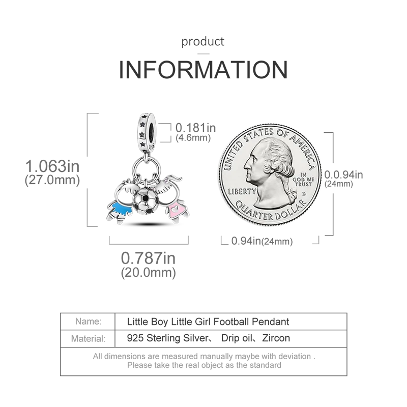 925 Sterling Silver Sweetheart Sister Charm | Fit Original Pandora & 3mm Bracelets DIY Jewelry Gift for Women