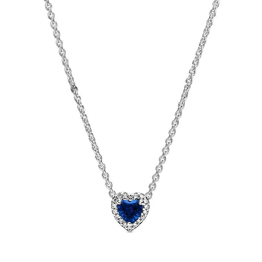 Colorful Heart-Shaped 925 Sterling Silver Pendant Necklace – Lover’s Holiday Jewelry