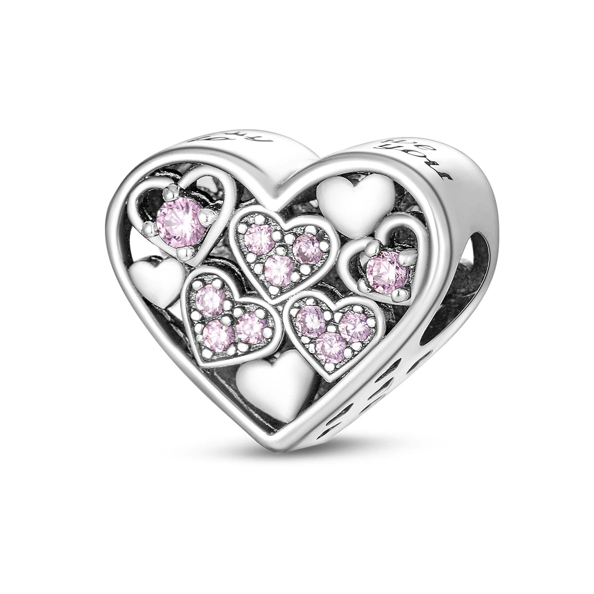 S925 Silver Heart Love Mom Infinity Charm | Dangle Bead Fit Bracelet Jewelry Mother’s Day Gift