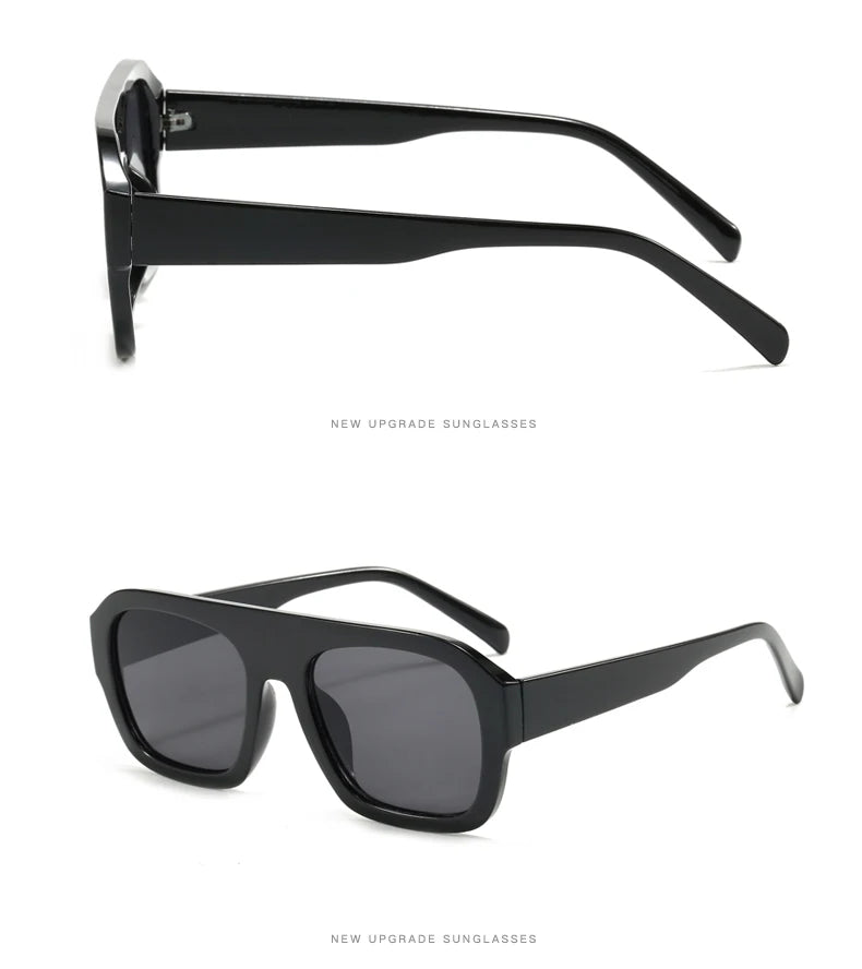 Classic Rectangular Large Frame Sunglasses – Women Fashion New Retro Sun Glasses | INS Eyeglasses Men Unisex